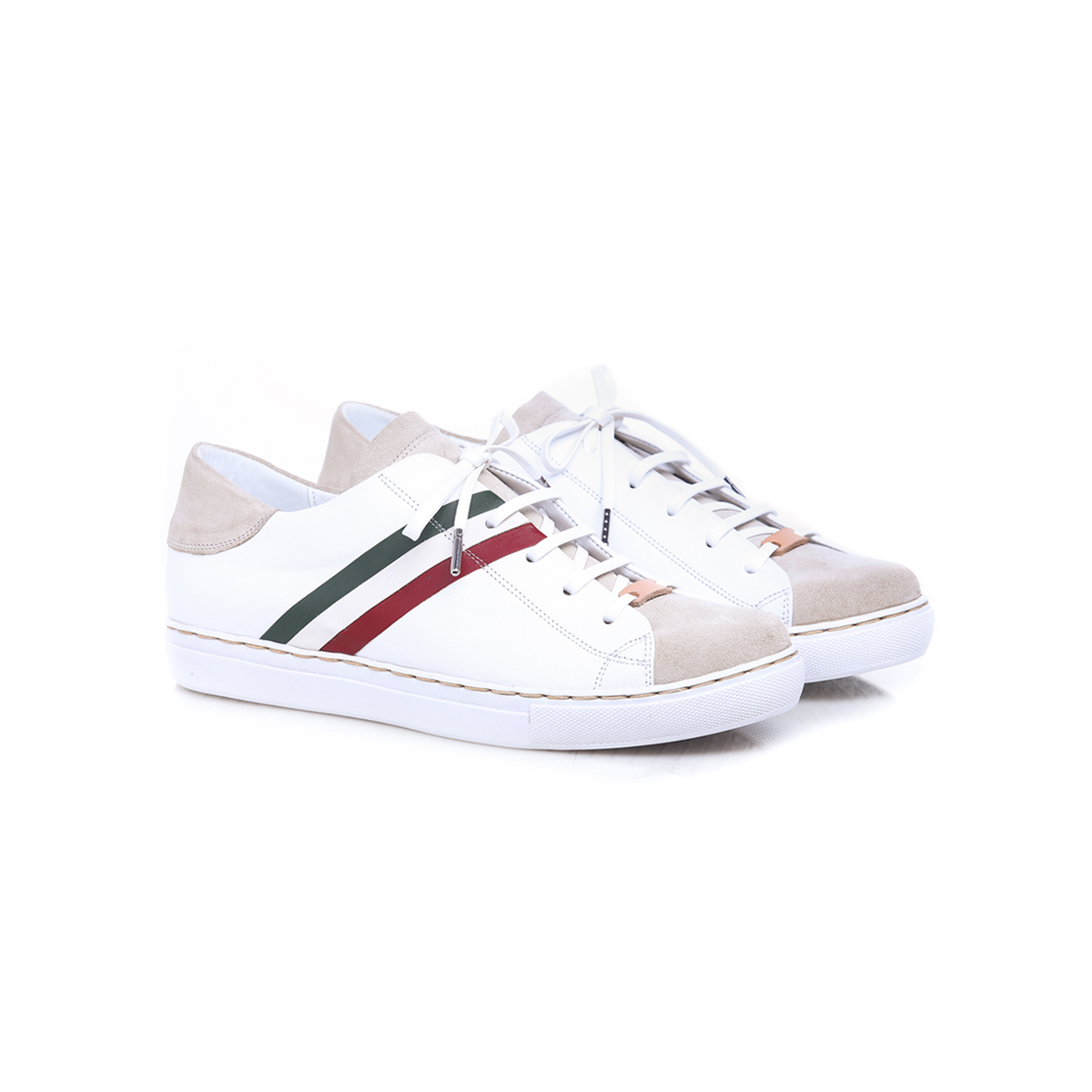 Venice Nappa White with Flag